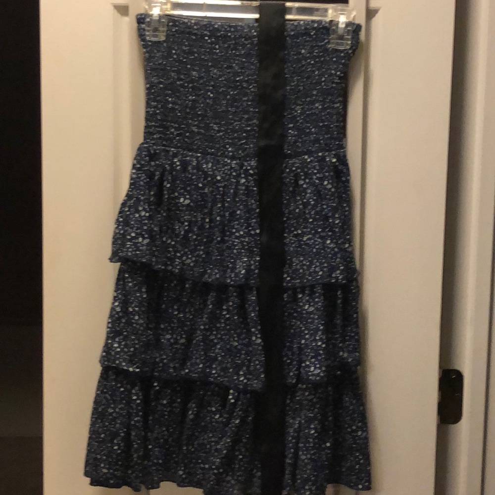 Summer strapless dress with sash